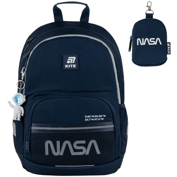 Рюкзак школьный Kite Education NASA NS25-585M M(130 - 145 см) 40x29x14 синий