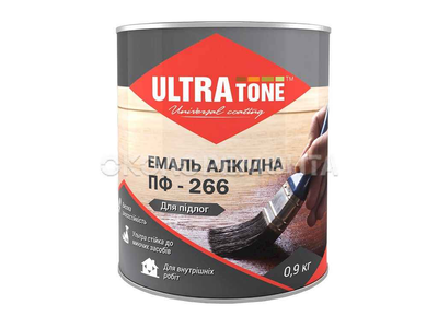 Емаль алкідна ПФ-266 ULTRA TONE жовто-коричневий 0,9кг для підлоги