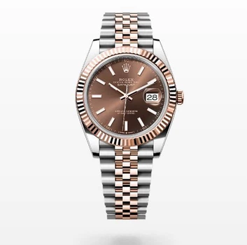 Часы в стиле Rolex Datejust 41 мм Циферблат шоколадного цвета (126331)