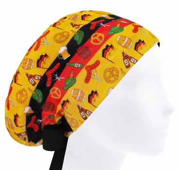 Медицинская шапочка женская HeadwearUniverse универсальная принт Сосиски с пивом