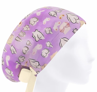 Медична шапочка жіноча HeadwearUniverse універсальна принт Груди бюст