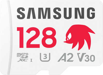 Карта памяти Samsung Pro Plus Sonic the Hedgehog microSDXC 128GB UHS-I U3 V30 A2 + SD адаптер (MB-MD128SA/LC1)