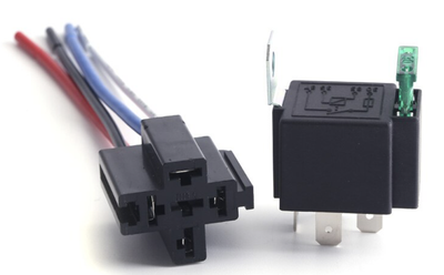 Реле автомобильное с предохранителем и разъемом - 12В 30А 14AWG