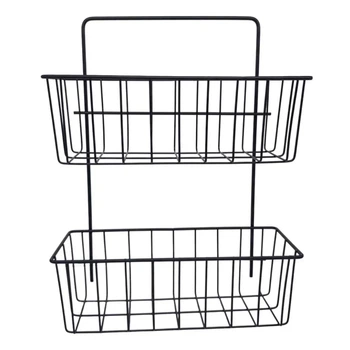 Полка настенная Modern Home 2 яруса 25.5 х 10 х 33.5 см (M50231) Черный