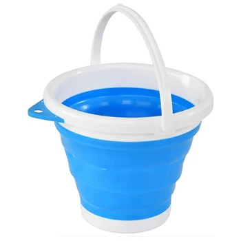 Відро складане силіконове SILICON BUCKET 10 літрів (1981 C) Блакитний