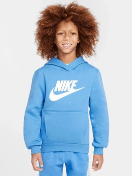 Дитяче тепле худі для хлопчика Nike K Nsw Club Flc Hdy Hbr FD2988-489 128-137 см Blue Beyond/White (197859890347)