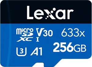 Карта памяти Lexar 256GB microSDXC class 10 UHS-I 633x (LSDMI256BB633A)