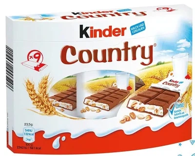 Шоколад молочный Kinder Country порционный со злаками 211,5 г