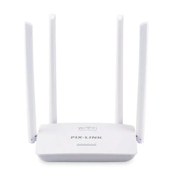 Високошвидкісний Wi-Fi роутер маршрутизатор з 6 антенами репітер Pix-link LV-WR50Q 300 Мбіт/с 2.4 ГГц Білий