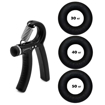 Набір кистьових еспандерів кільце+еспандер ножиці Power Grip Set1 NE-1587-60