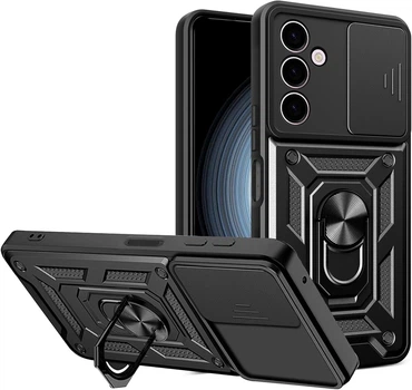 Чохол Fiji Camera Defence для Samsung Galaxy A25/A25 5G (A256) бампер із захистом камери та підставкою Black