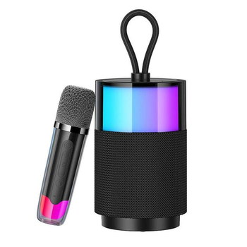 Акустика-караоке USAMS US-YX013, BT5.3, AUX, USB, TF, 500mAh, 1200mAh, 4-5h, black