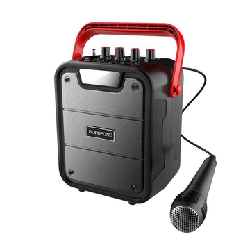 Акустика-караоке BOROFONE BP7 Cool karaoke BT speaker, 10W, BT5.0 AUX, FM, TF, USB, 4800mAh, 10h, black