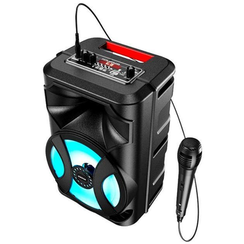 Акустика-караоке Borofone DR01 TWS, BT5.0, AUX, FM, TF, USB, 10W, 1800mAh, 3h, black