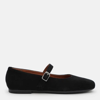 Женские балетки замшевые Ashoes М.Джей 38 24.5 см Черные (ROZ6501005718)