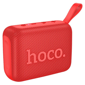 Портативная беспроводная Bluetooth колонка акустика Hoco HC28 BT5.4, USB/TF/FM, TWS, 3H Red