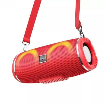 Портативная беспроводная Bluetooth колонка акустика Hoco HC12 IPX4 BT5.0,USB/AUX/TF/FM, 2H Red