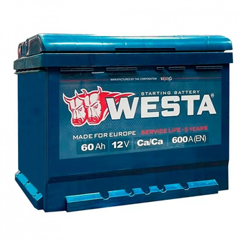 Аккумулятор автомобильный Westa 6CT-60 А (0) А 600A (246690)