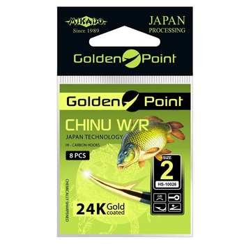 Гачок Mikado Golden Point Chinu №8 (вушко) 10шт. (gold-black) HS10026-8-GB