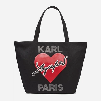 Сумка шопер жіноча тканинна Karl Lagerfeld Paris 676329823 Чорна (1159827753)