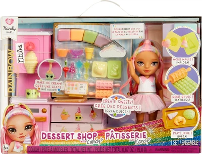 Игровой набор с куклой Rainbow High Littles Кондитерская Кэнди (522058)