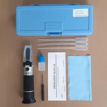 Рефрактометр для вина HT512ATC Brix 0-40% alcohol 0-25%
