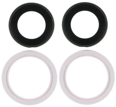 Стекло камеры iPhone 13 /13 Mini розовое + кольцо комплект 2 шт. High Copy