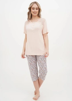 Комплект Cotpark футболка, бриджи 3XL персиковый 14439-В