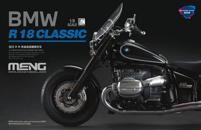 Збірна модель 1/9 Мотоцикл BMW R18 Classic (попередньо пофарбована версія) Meng MT-006s