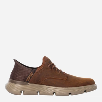 Buty derby męskie skórzane Skechers 205046-CDB 41 Brązowe (196989359748)