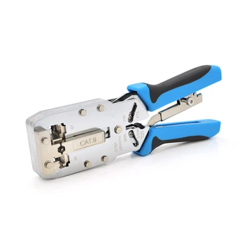 Инструмент Ritar HT-2810R с храповиком обжимка RJ-45 RJ-12 для кабелей 4P 6P 8P обжимщик для сетевых проводов (LO-TH_11C)