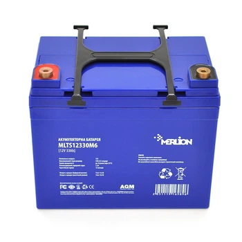 Аккумуляторная батарея MERLION EURO AGM MLTS12330M6 12 V 33 Ah Blue
