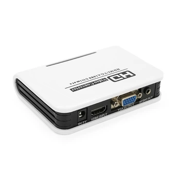 Активный конвертер HDMI на VGA + аудио адаптер Voltronic 4K/2K белый переходник для монитора и проектора (YU-GT_33A)