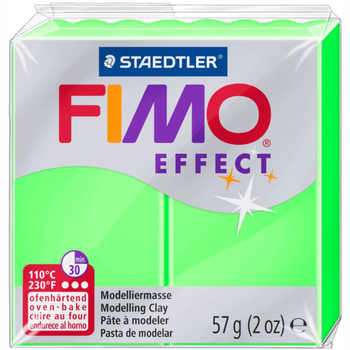 Полімерна глина Fimo Effect 57 р. зелена неонова Effect (8010-501)