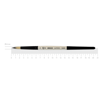 Кисть синтетика ROSA BREEZE 1226R круглая короткая ручка №4 (1226R04)