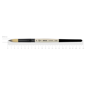 Кисть синтетика ROSA BREEZE 1226R круглая короткая ручка №8 (1226R08)