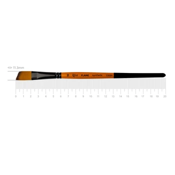 Кисть синтетика ROSA FLAME 1368А скошенная короткая ручка №10 (1368А10)