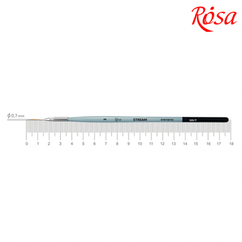 Кисть синтетика лайнерROSA STREAM 123/7 №3 синтетика лайнер круглый STREAM 123/7 (18812373)