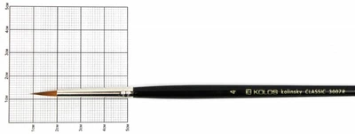Кисть колонок Kolos Classic круглая №4 короткая ручка 3007R (4230070R04)