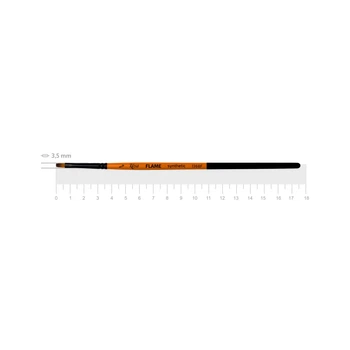 Кисть синтетика ROSA FLAME 1368F плоская короткая ручка №000 (1368F000)