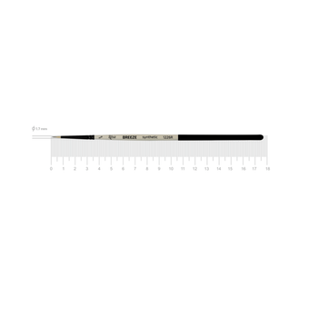 Кисть синтетика ROSA BREEZE 1226R круглая короткая ручка №00 (1226R00)
