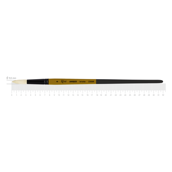 Пензель щетина кругла AMBER 2306R №8 довга ручка ROSA