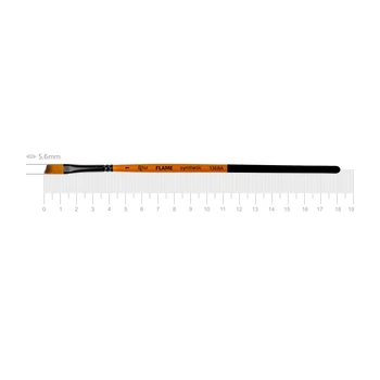 Кисть синтетика ROSA FLAME 1368А скошенная короткая ручка №1 (1368А01)