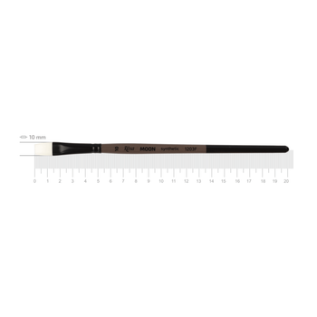 Кисть синтетика ROSA MOON 1203F плоская короткая ручка №10 (1203F10)