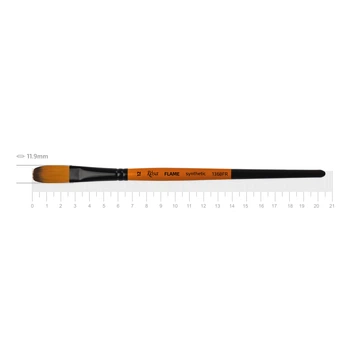 Кисть синтетика ROSA FLAME 1368FR овальная короткая ручка №12 (1368FR12)