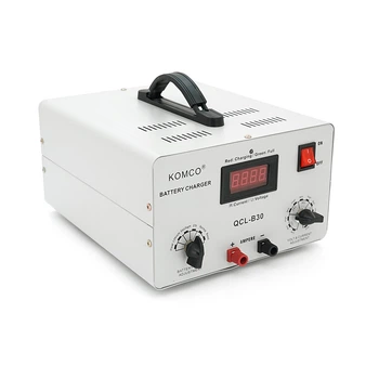 Зарядное устройство для аккумуляторов QCL-B30, AGM/LiFePO4, output:12-72V, 5А-40А, крокодилы, 290x247x157mm