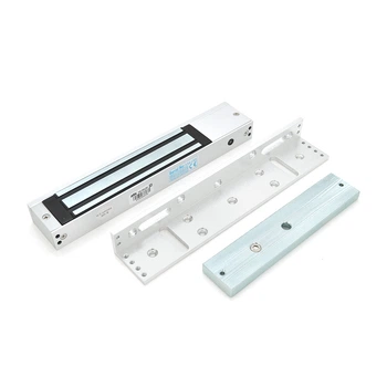 Электромагнитный замок MS-280LED с уголком LS-280 280 кг 12V для входных дверей кодовая клавиатура считыватель карт (YU-GT_33A)