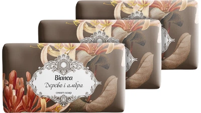 Упаковка твердого мыла Bianca Дерево и амбра 200 г x 3 шт (2301000530176)