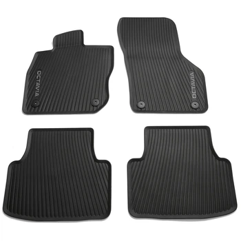 Оригинальные коврики в салон Skoda Octavia A8 2020-, e-TEC, резиновые 4шт, 5E4061500A