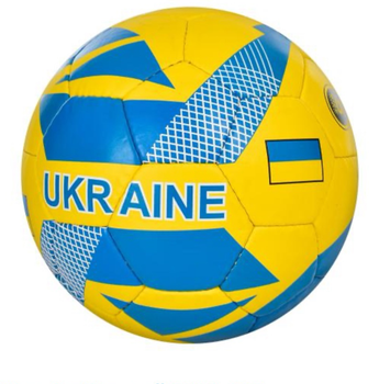Мяч футбольный желто-голубой цвет размер 5 арт 2500-232